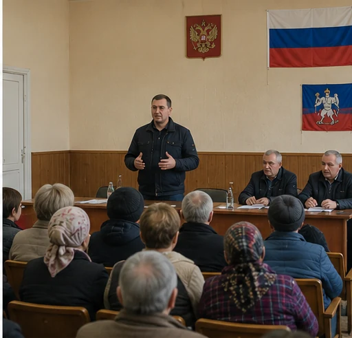 Собрание жителей Нижнедолговского поселения в сельском зале